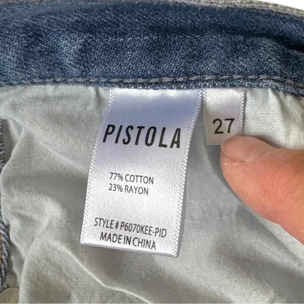 EUC PISTOLA Distressed Relaxed Jeans Size 27
